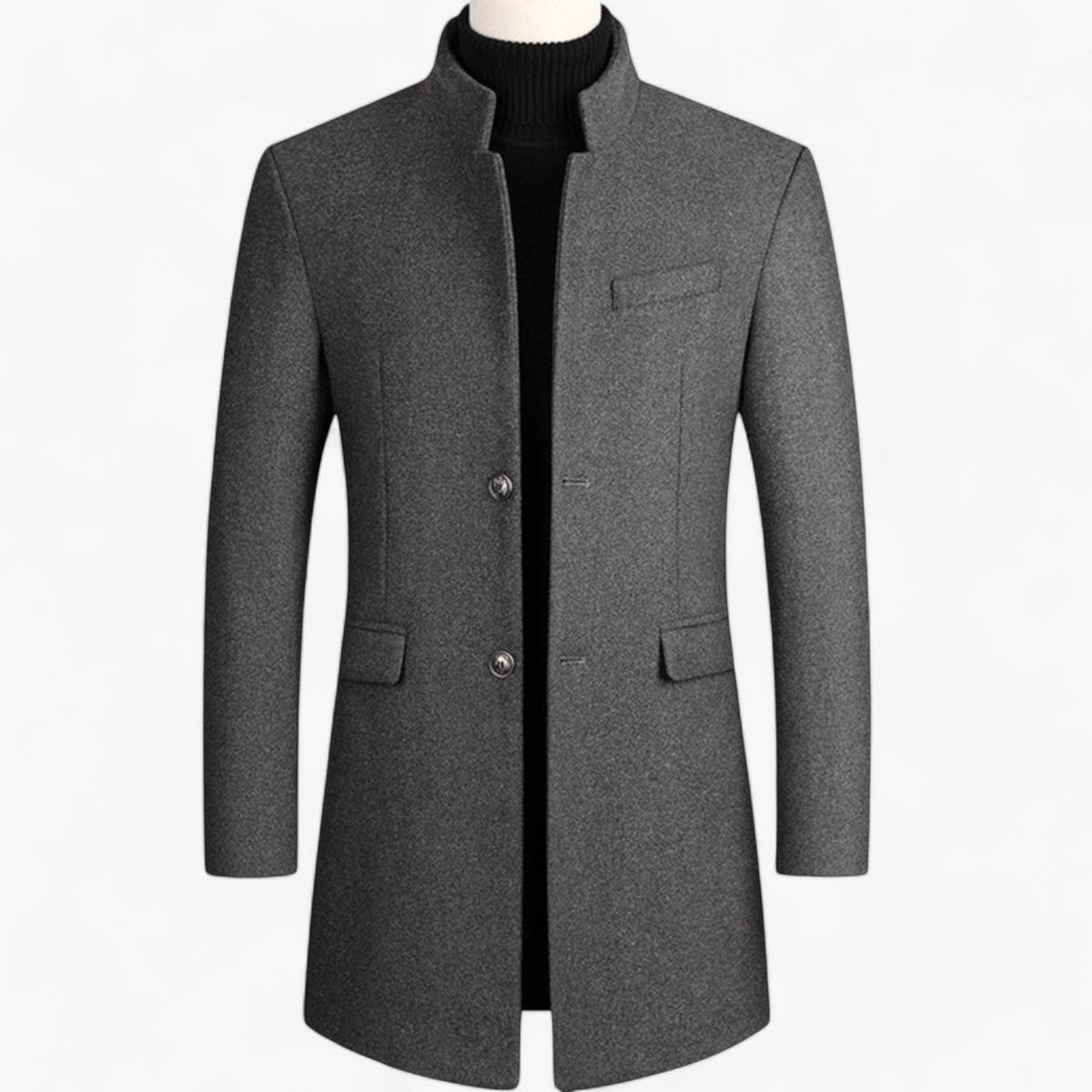 Long Tailored Coat with a Timeless Elegant Silhouette