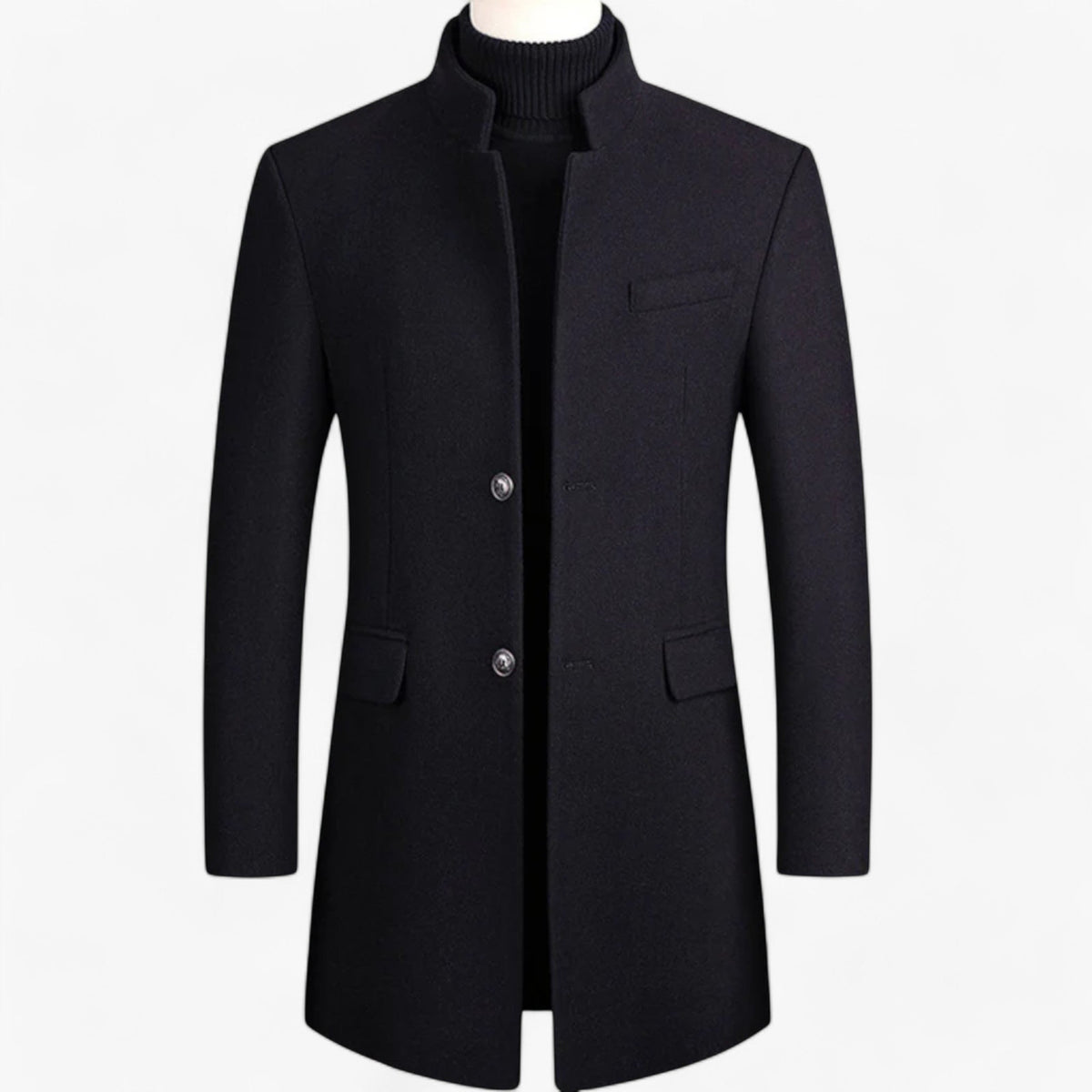 Long Tailored Coat with a Timeless Elegant Silhouette