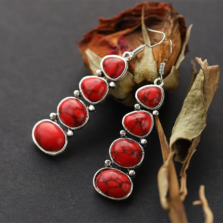 Vintage Statement Drop Earrings in Three Colours with Bold Shape
