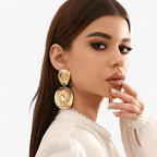 Vintage Cowboy Hat-Inspired Conical Statement Earrings