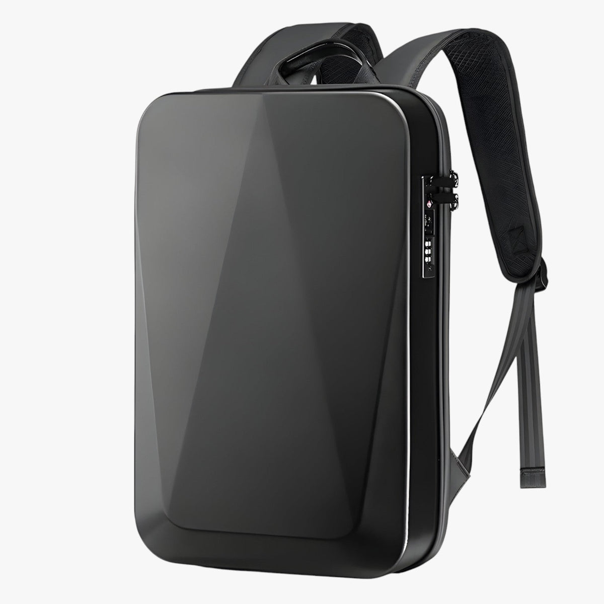 Water-Resistant Anti-Theft Backpack with Geometric Print