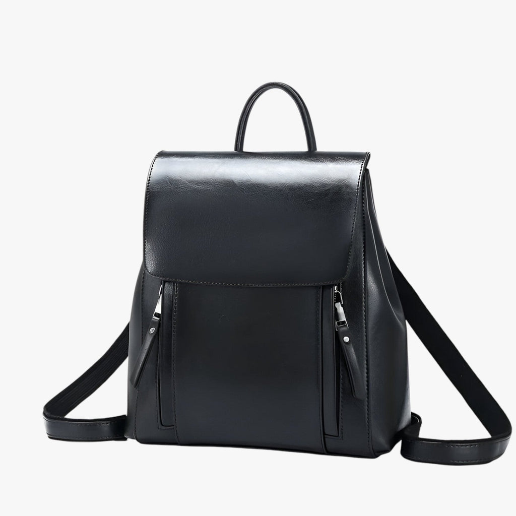 Mochila estructurada de piel sintética para los días de estudio y trabajo
