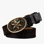 Women's Faux Leather Belt with Adjustable Waist Fit