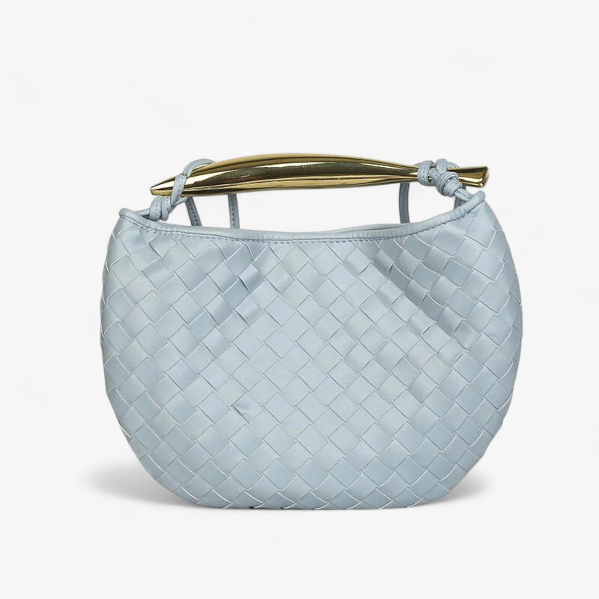 Woven Fabric Bag with Structured Carrying Handles