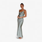 Flowing Silk Maxi Dress for Evening Occasions