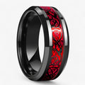 Celtic-Pattern Ring Set with Heart-Shaped Stone