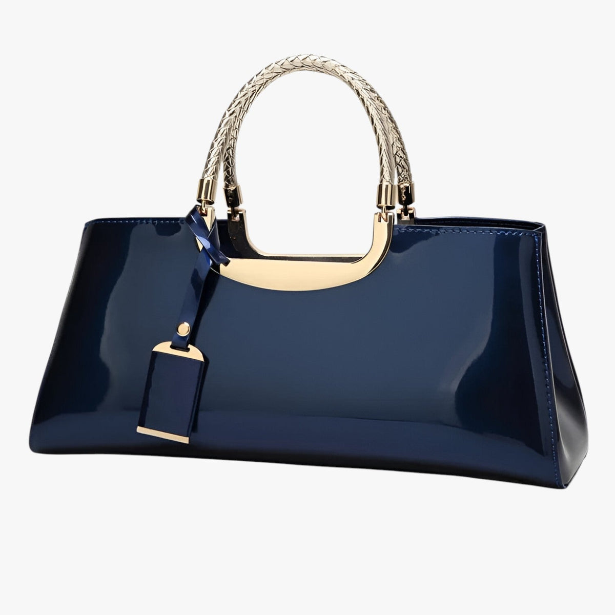 Lightweight Faux Leather Shoulder Bag with Inner Pockets