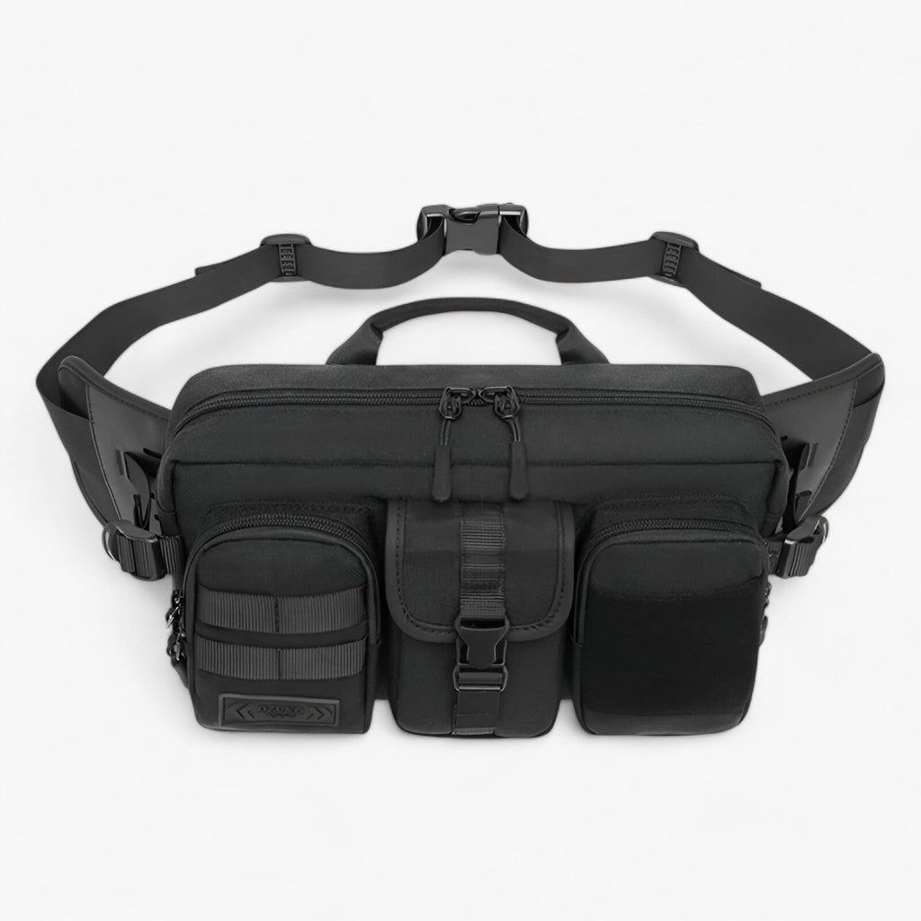 Bolso de hombro de tejido Oxford con cremalleras ocultas de seguridad