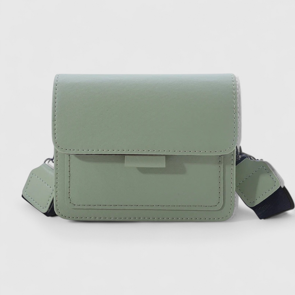 Bolso de hombro cuadrado retro con correa ancha