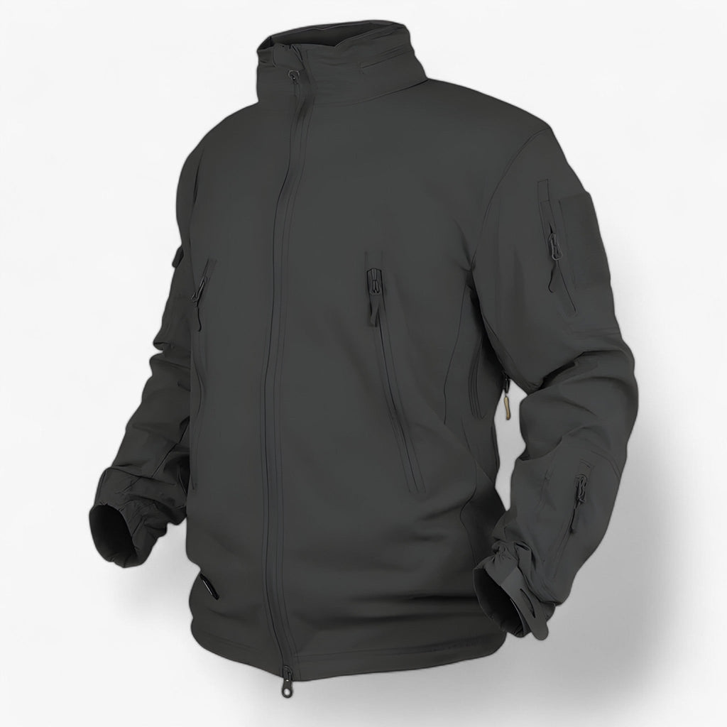 Softshell Jacket with Fleece Lining and Adjustable Hood