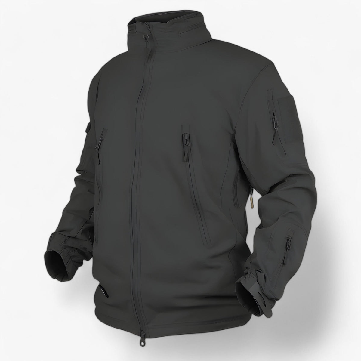 Softshell Jacket with Fleece Lining and Adjustable Hood