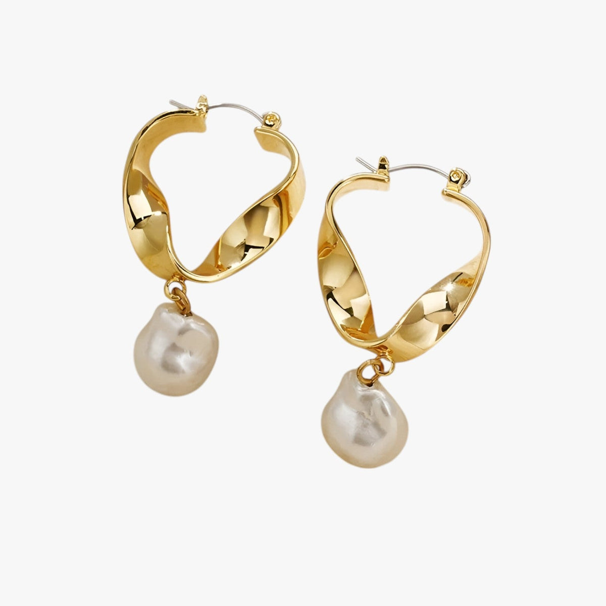 Sleek Silver-Tone Hollow Round Hoop Earrings