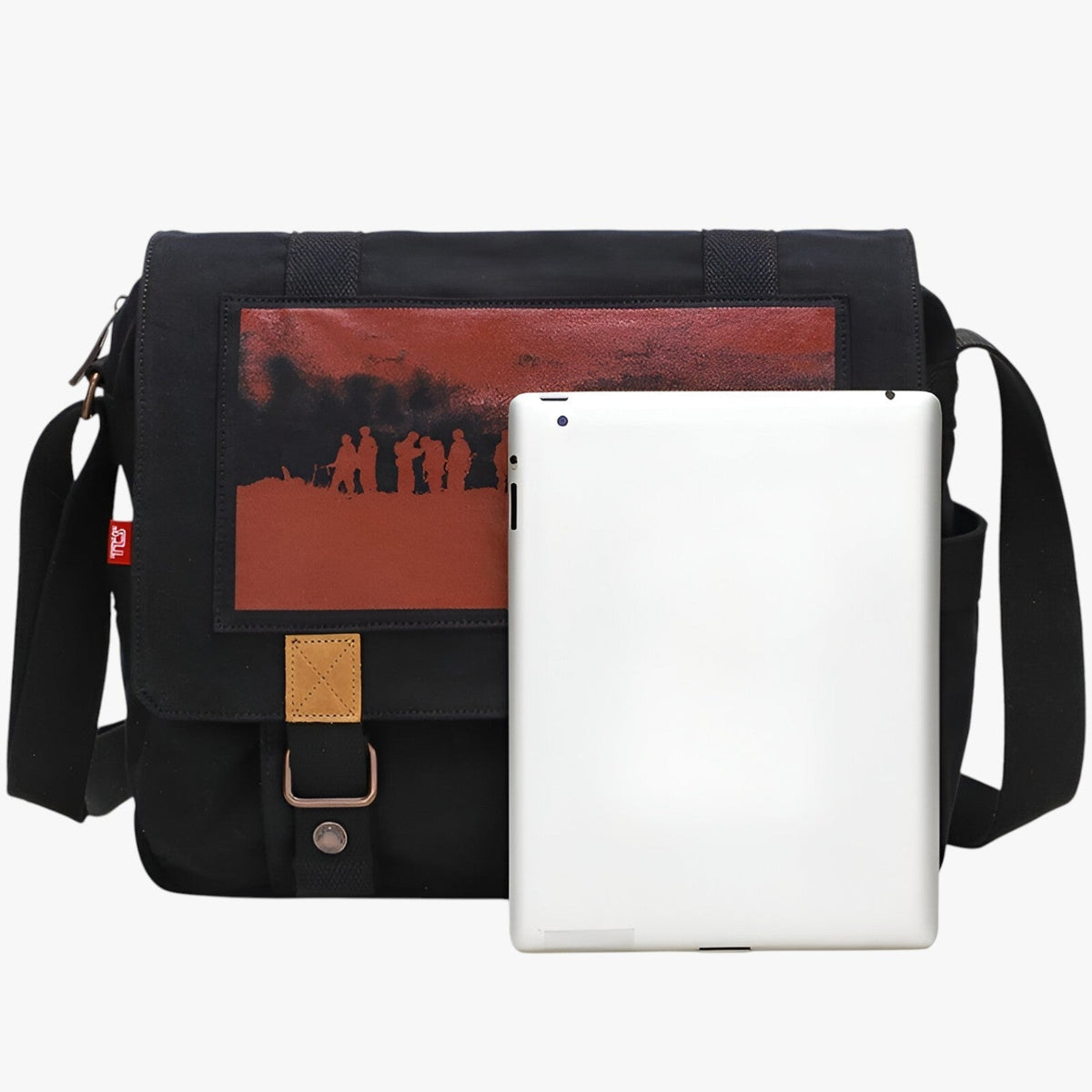 Vintage Canvas Shoulder Bag with Adjustable Strap for Work