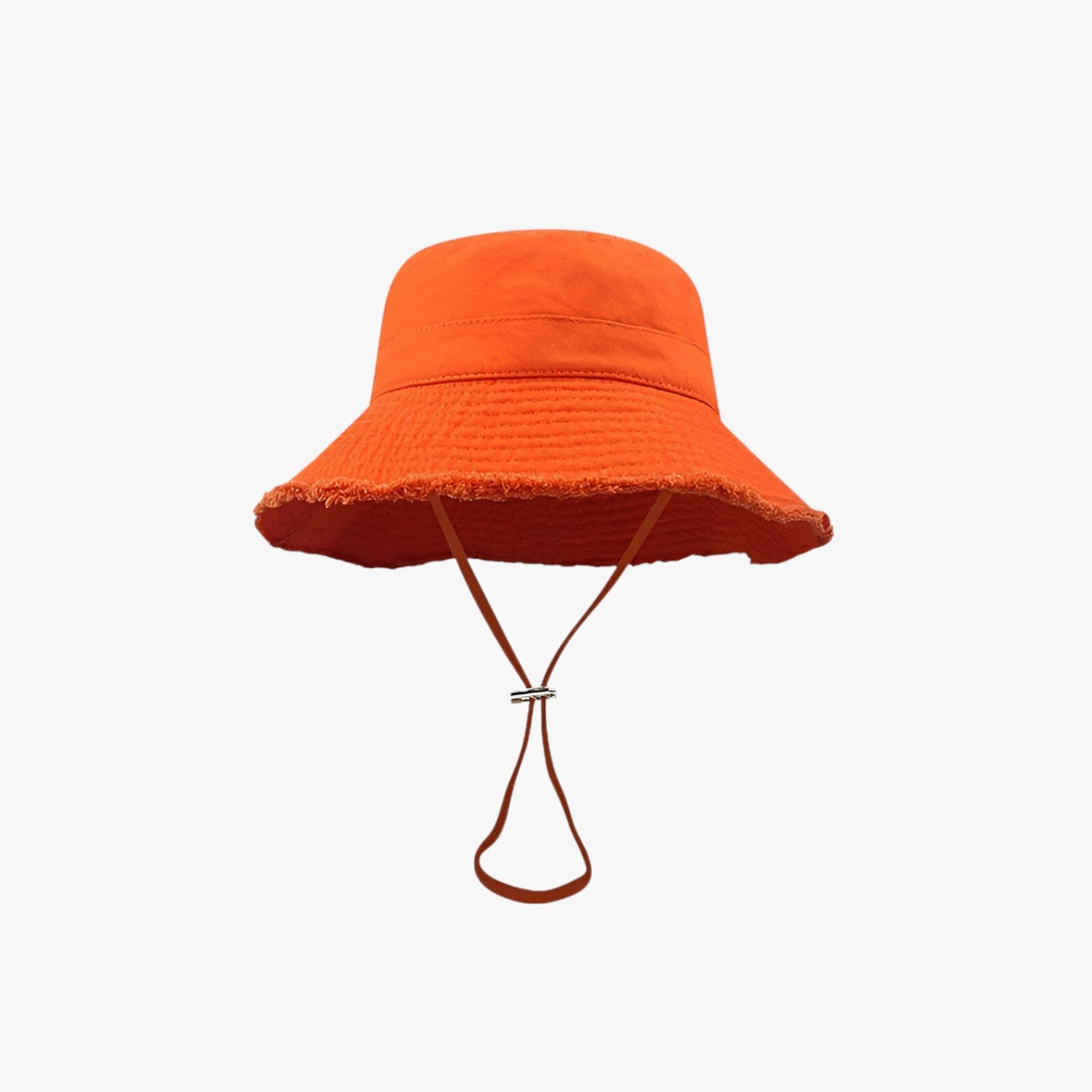 Adjustable denim bucket hat with drawstring fit