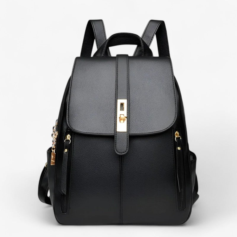 Faux Leather Backpack with Adjustable Straps for Travel