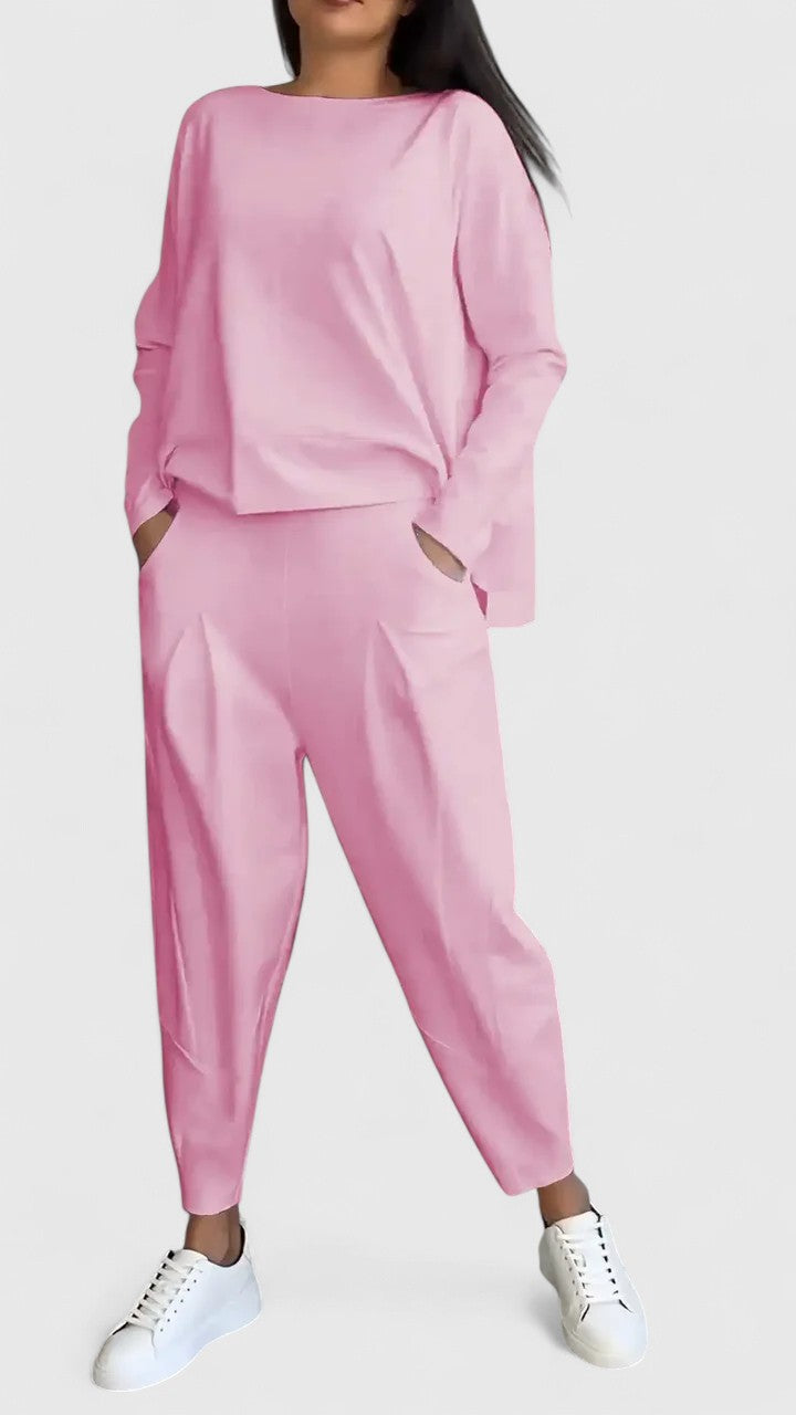 Comfortable Two Piece Set with Relaxed Cut