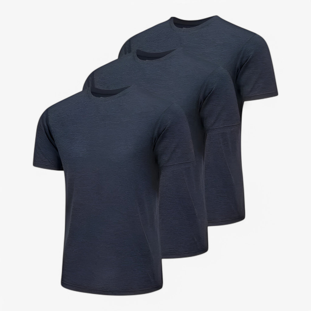 Three-Pack Crew Neck Cotton T-Shirts for Summer