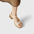 Square Toe Sandals with Vintage Inspired Design