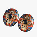 Vintage Gold-Tone Earrings with Enamel Detail