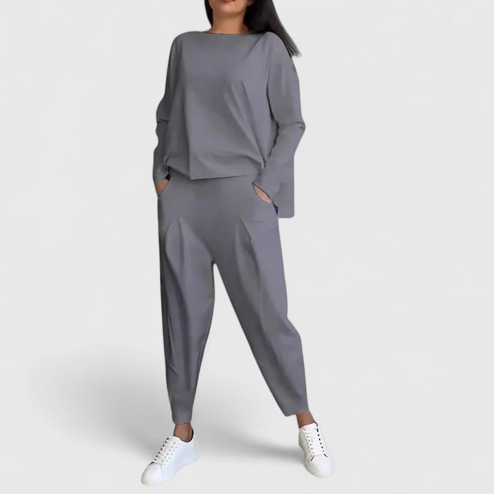 Comfortable Two Piece Set with Relaxed Cut