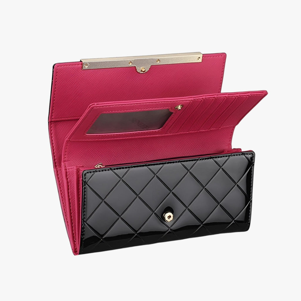 Cartera de piel sintética con protección RFID y bolsillo para el móvil