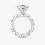 Anillo en tono plata con halo oculto