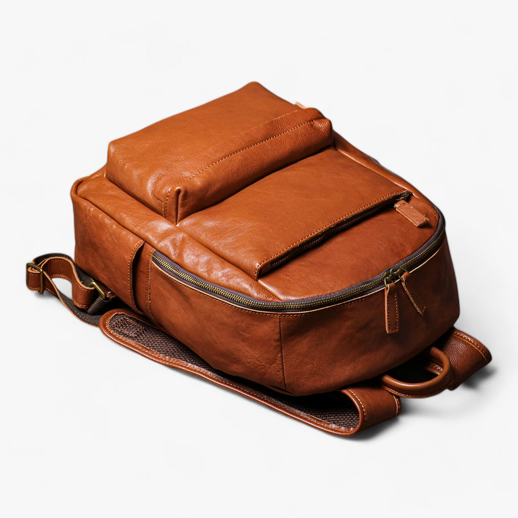 Vintage-Style Backpack with 15-Inch Laptop Sleeve