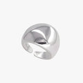 Adjustable Silver-Tone Ring with a Minimalist Design