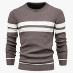 Slim-Fit Autumn Sweater with Subtle Floral Print