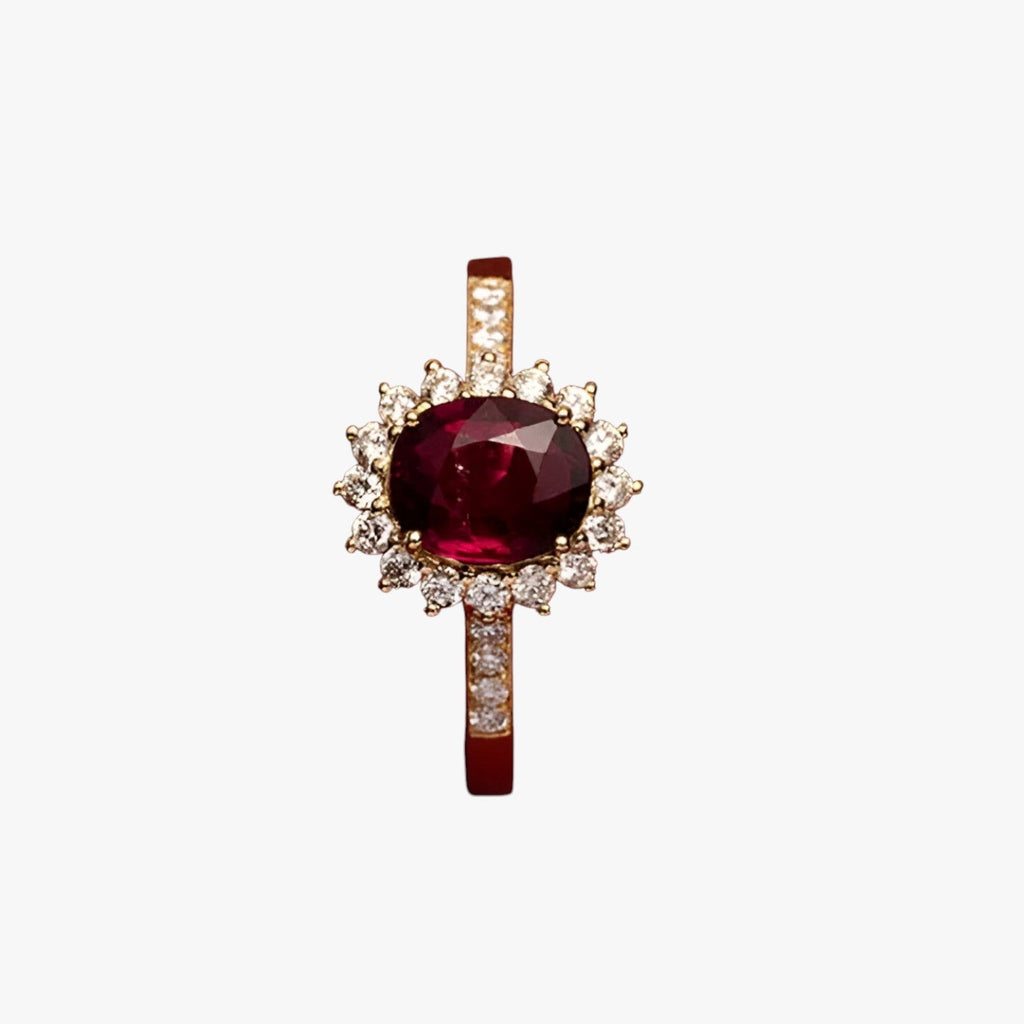 Vintage Gold-Tone Ring with a Sparkling Stone Detail