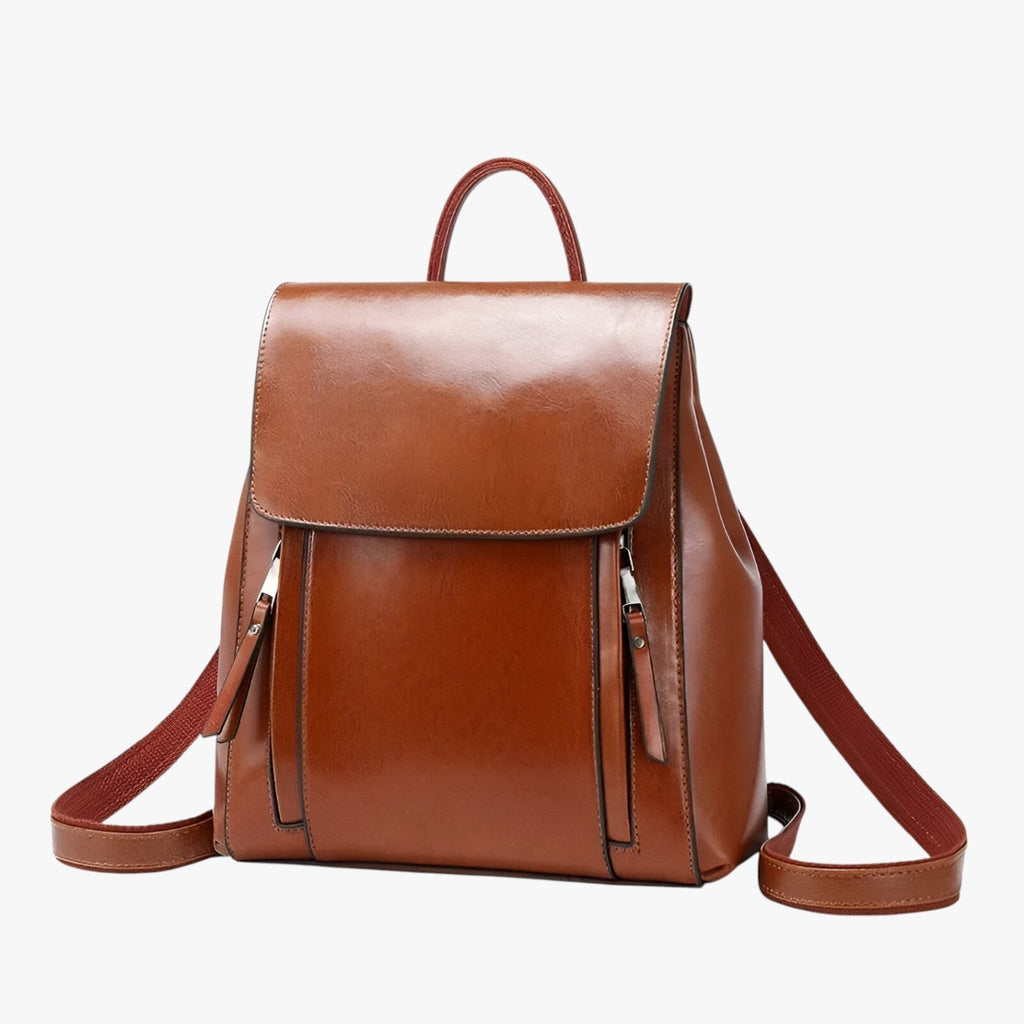 Mochila estructurada de piel sintética para los días de estudio y trabajo