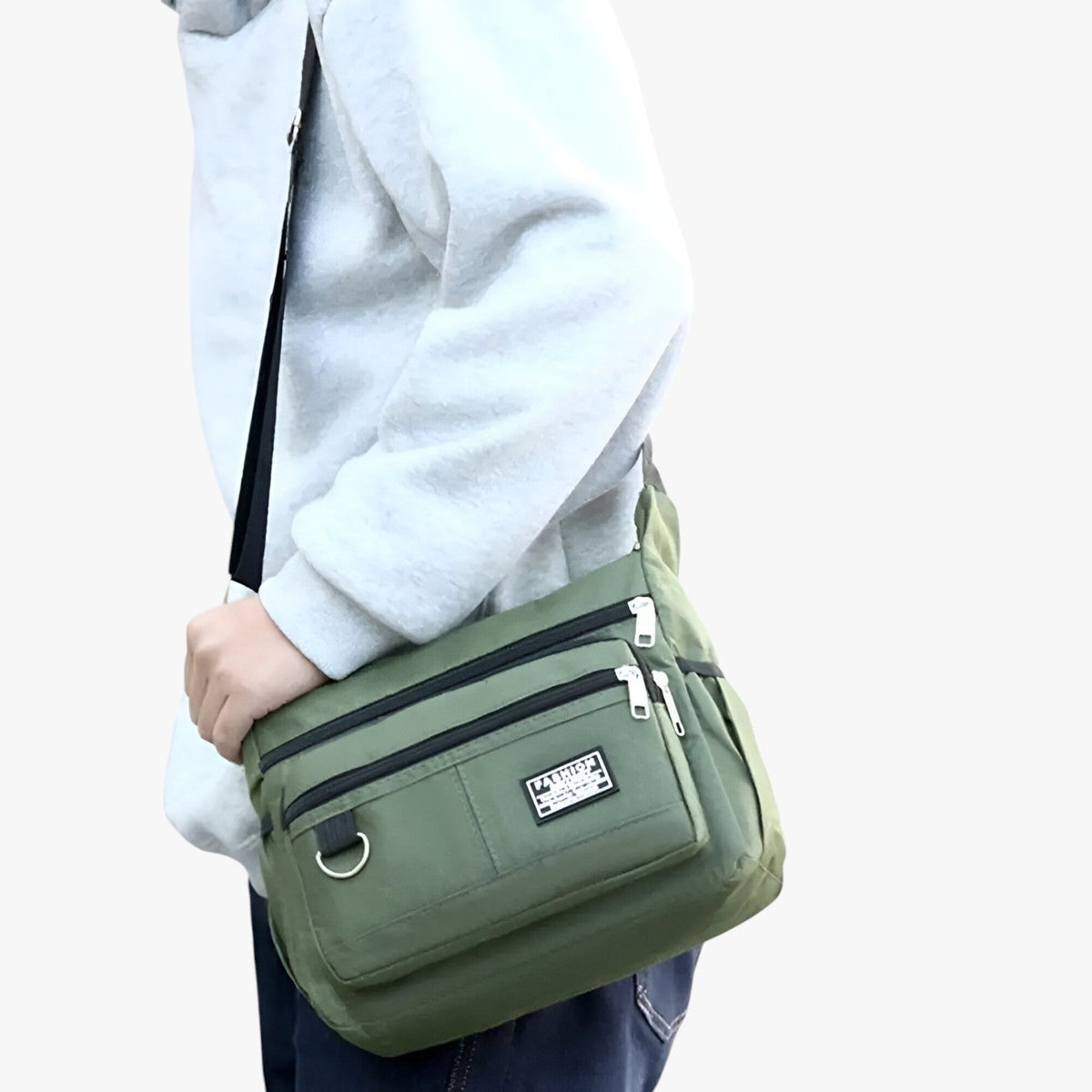 Structured Shoulder Work Bag with Laptop Compartment for Men