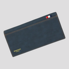 Slim Faux Leather Business Wallet with Card Compartments