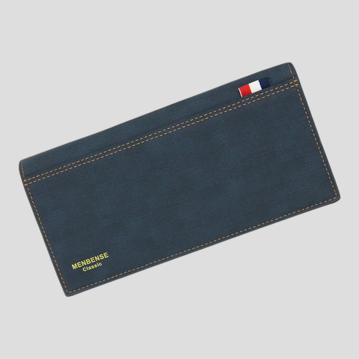 Slim Faux Leather Business Wallet with Card Compartments