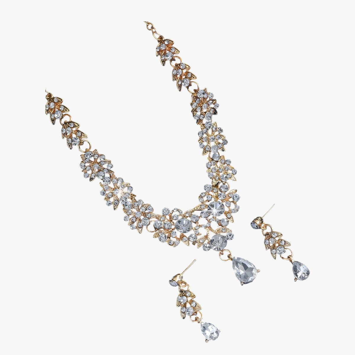 Crystal Necklace, Earring and Ring Set for Evenings