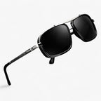 Gafas de sol de aviador con montura cuadrada y doble puente