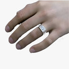 Statement Ring with Sparkling Crystals and Open Design