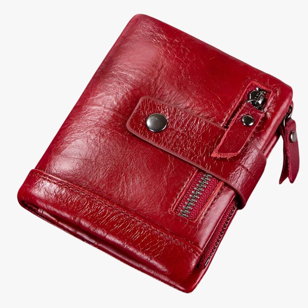 Faux Leather Wallet with Card Slots and Coin Purse