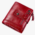 Faux Leather Wallet with Card Slots and Coin Purse