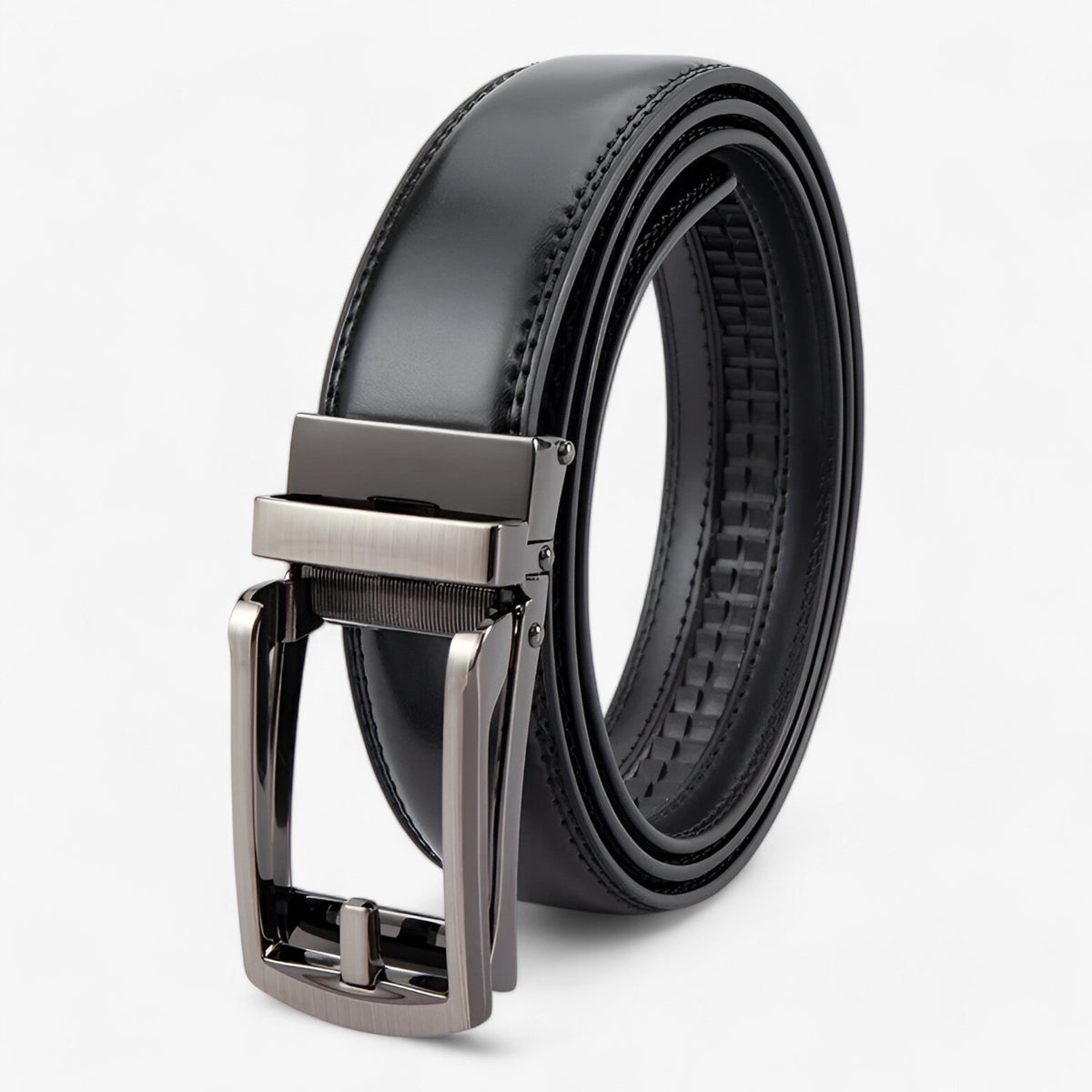 Faux Leather Belt with Alloy Buckle for Work or Weekend