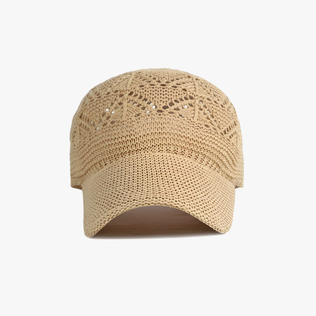 Stickad sommarhatt i mesh som andas med justerbar passform