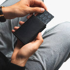 Cartera de piel sintética de dos cuerpos con bloqueo RFID y monedero