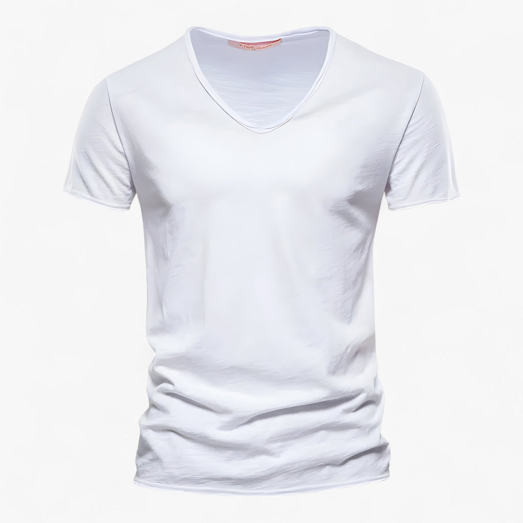 Camisa de verano de algodón ligero con mangas remangadas