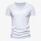 Camisa de verano de algodón ligero con mangas remangadas