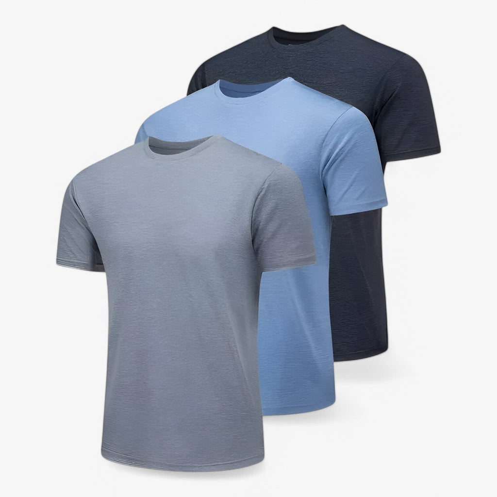 Three-Pack Crew Neck Cotton T-Shirts for Summer