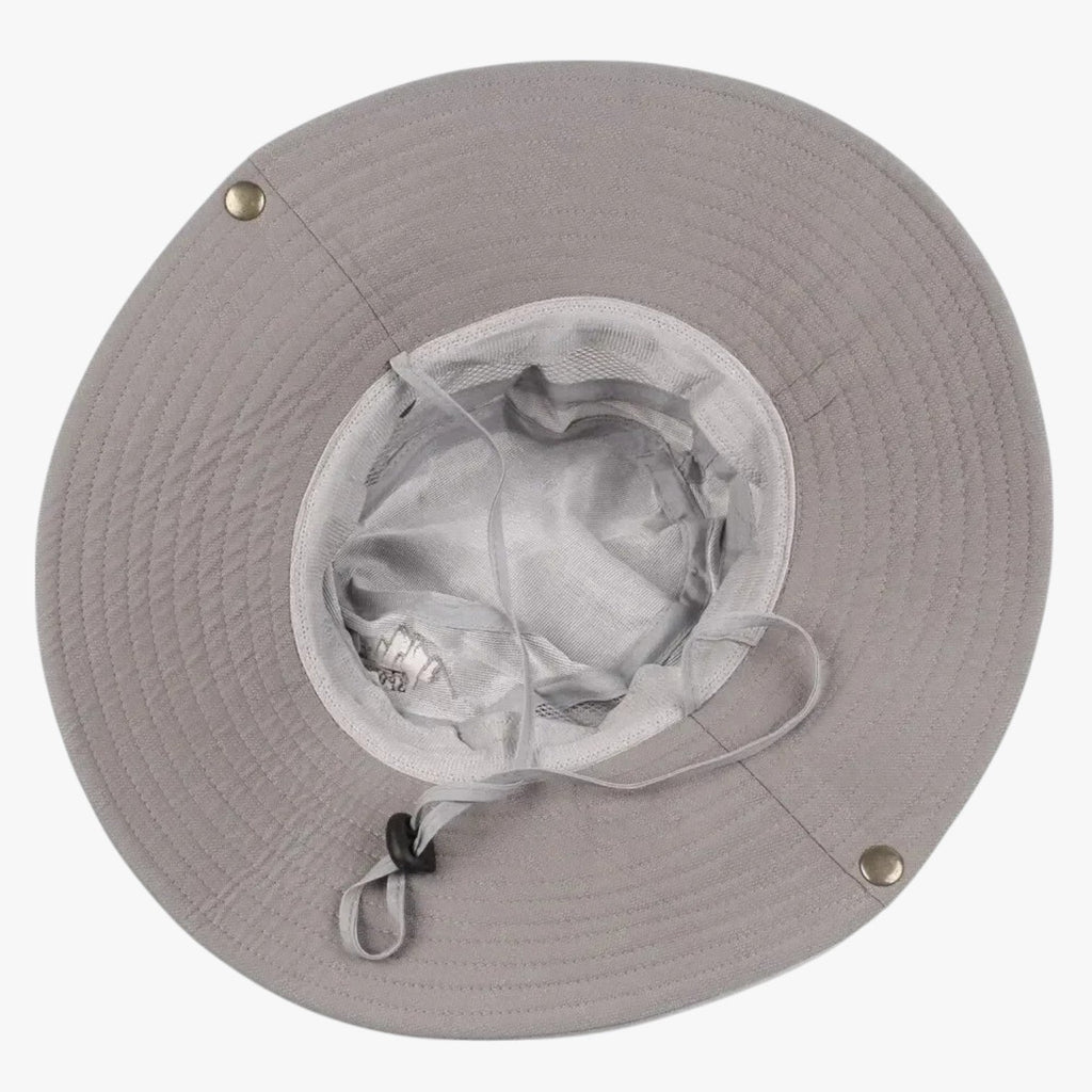 Sombrero de sol de ala ancha para hombre con paneles de malla transpirable