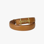 Soft Faux Leather Belt with Adjustable Buckle and Timeless Design