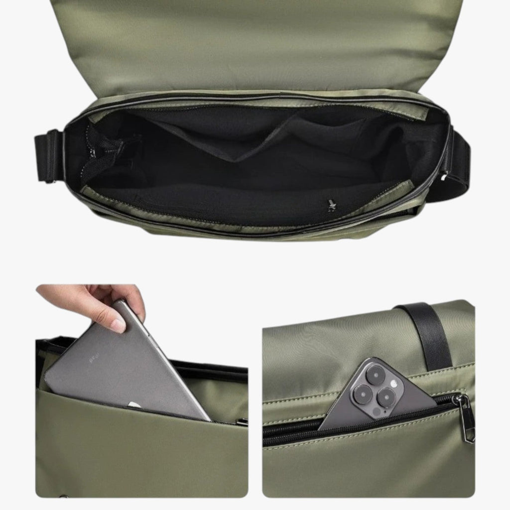 Bolso de hombro ligero y repelente al agua para hombre