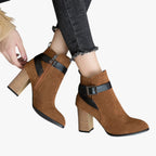 Botas altas con hebilla y cremallera lateral para otoño e invierno