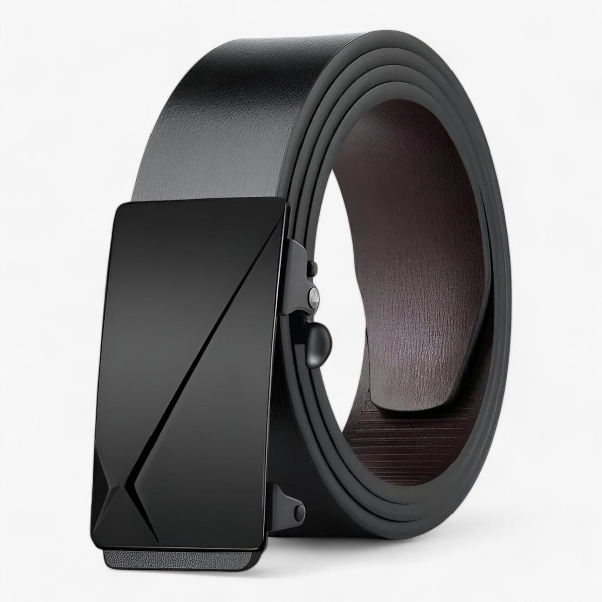 Classic Belt with Textured Metal Buckle